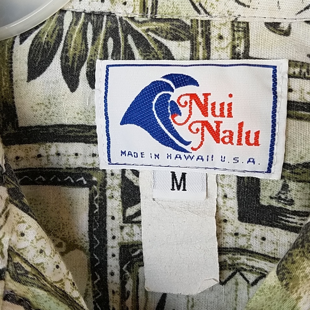 Vtg HAWAIIAN Tribal SHIRT Made in Hawaii Shirt M - Picture 4 of 5